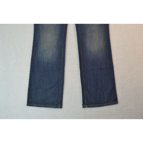 Mossimo Juniors 13 Medium Wash Lowest Waist Straight Hip Stretch Bootcut Jeans - Picture 4 of 16